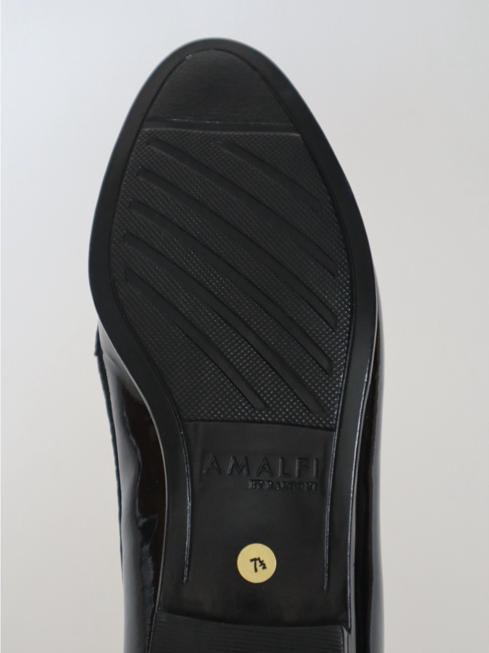 Amalfi Black Patent Slip-On Penny Loafers with Subtle Gold Penny - Picture 4 of 4